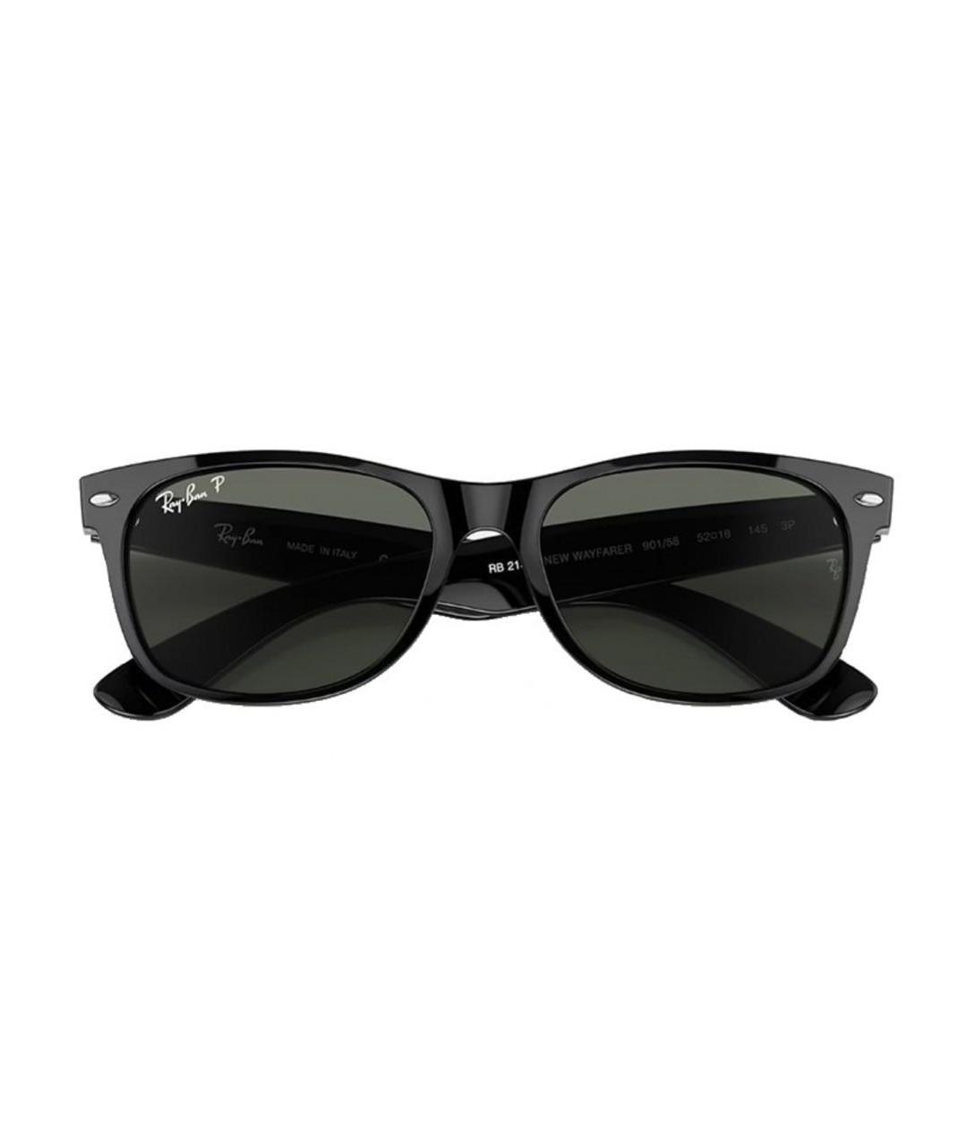 RAY BAN Черные пластиковые солнцезащитные очки, фото 5