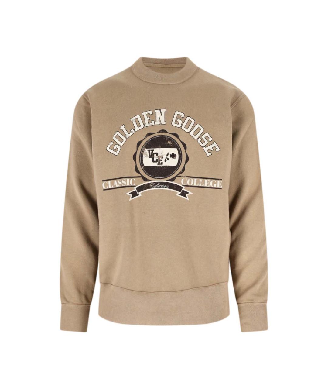 GOLDEN GOOSE DELUXE BRAND Бежевый хлопковый джемпер / свитер, фото 1