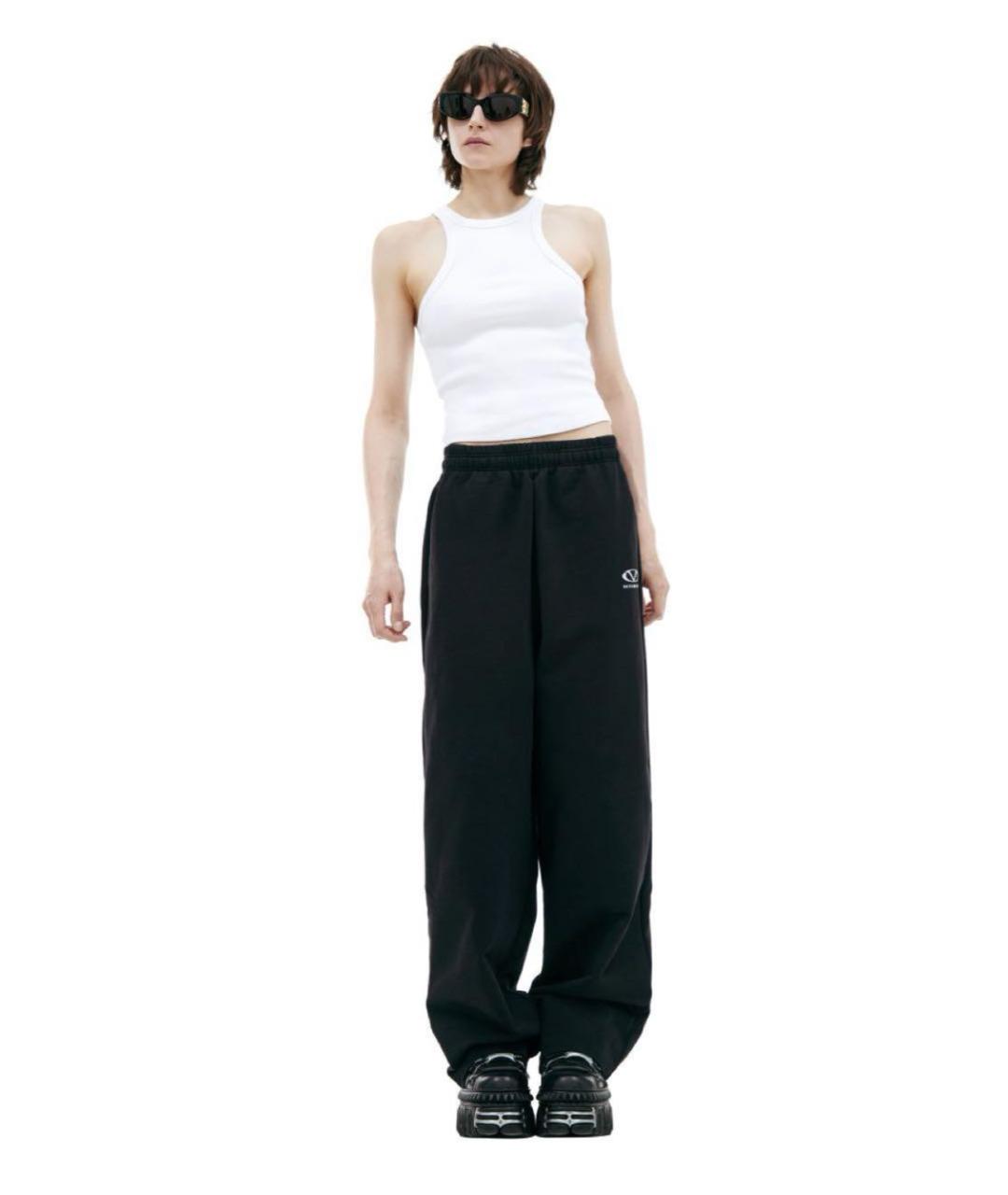 VETEMENTS Черные хлопковые брюки широкие, фото 2