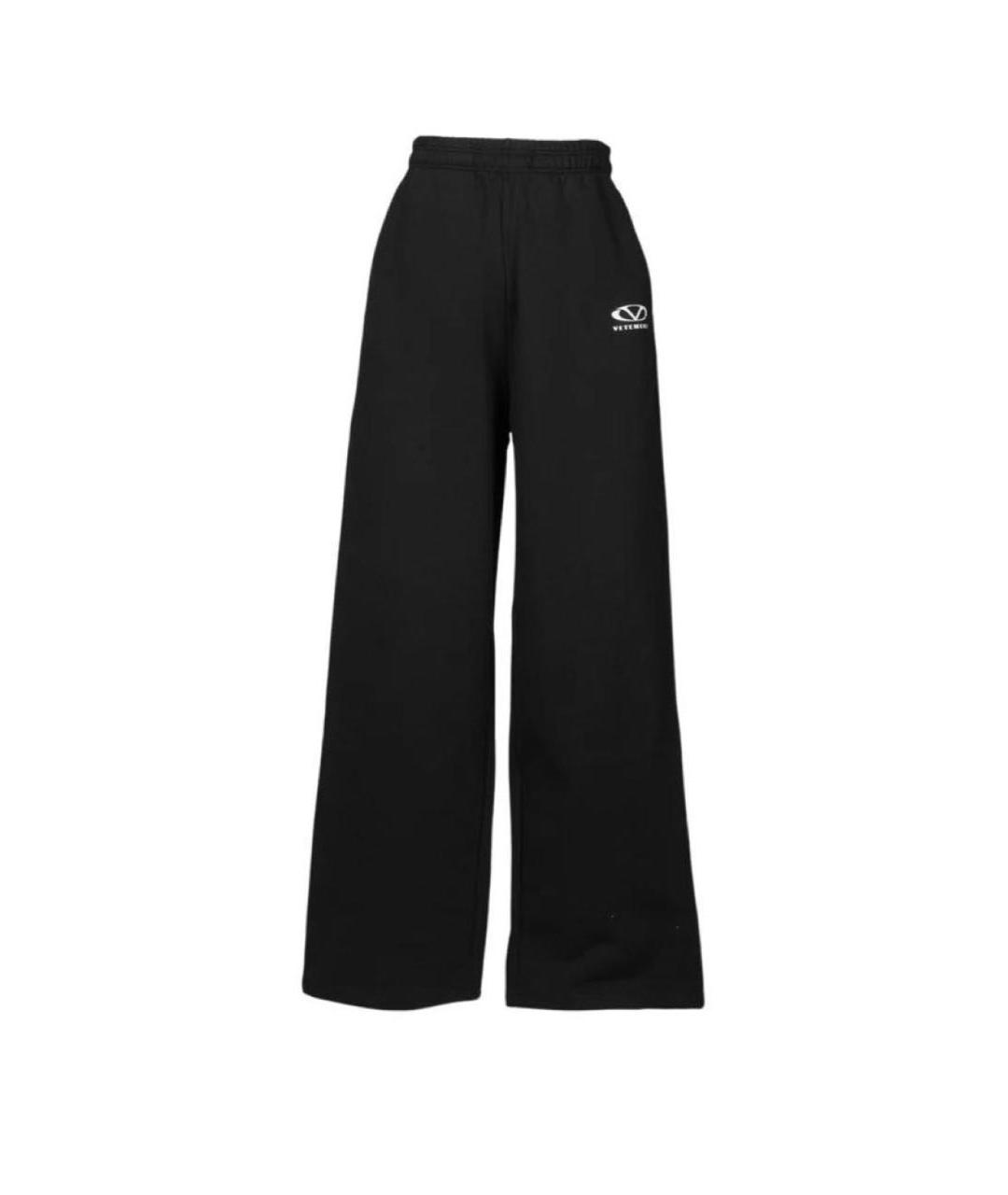 VETEMENTS Черные хлопковые брюки широкие, фото 1