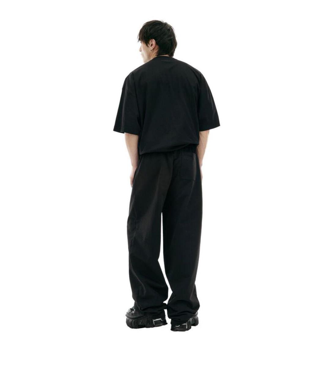 VETEMENTS Черные хлопковые брюки широкие, фото 4