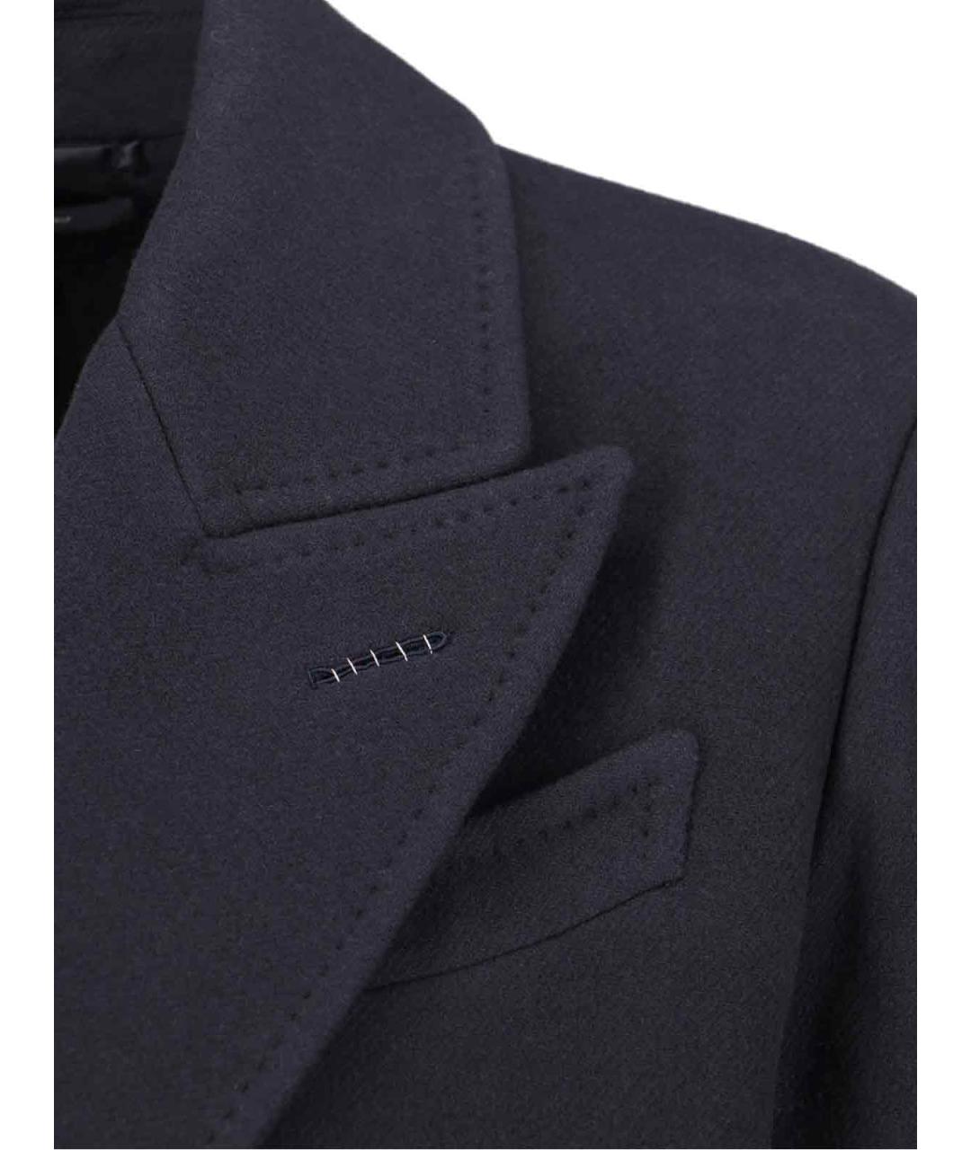 TOM FORD Синее шерстяное пальто, фото 3