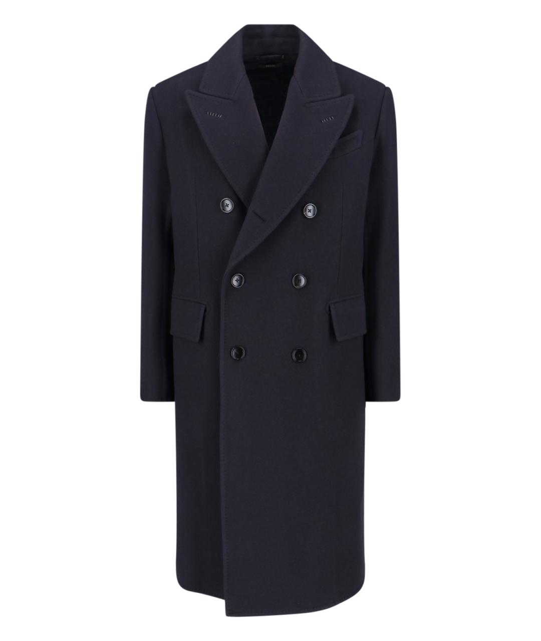 TOM FORD Синее шерстяное пальто, фото 1