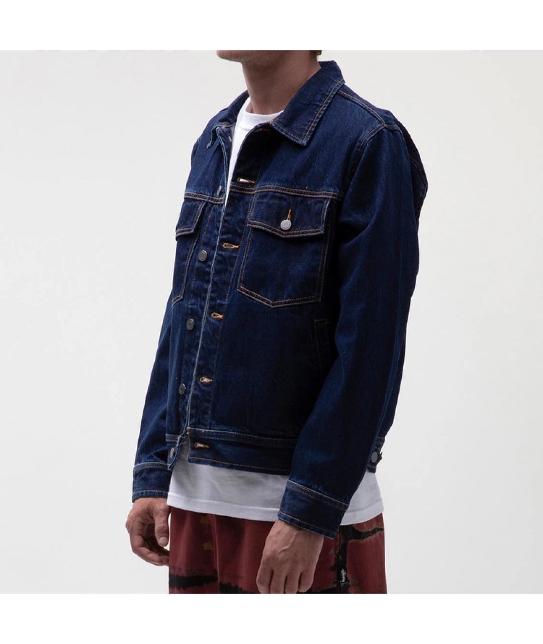 STUSSY Синяя деним куртка, фото 3