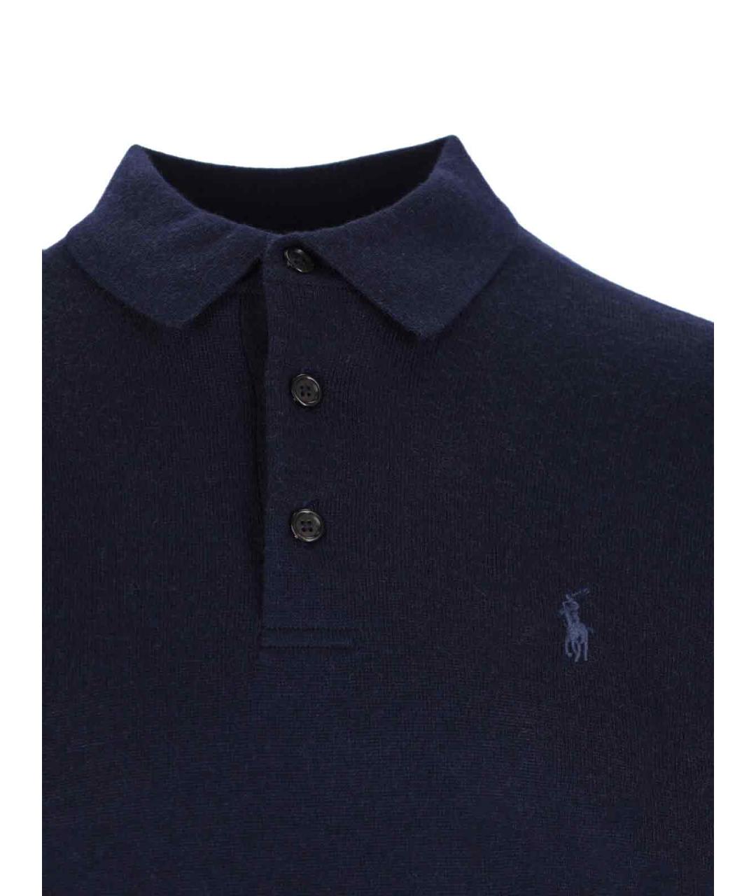 POLO RALPH LAUREN Темно-синий шерстяной джемпер / свитер, фото 3