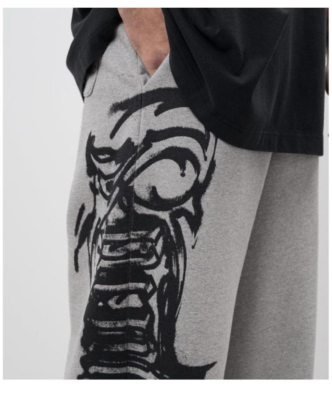 VETEMENTS Серые хлопковые повседневные брюки, фото 4