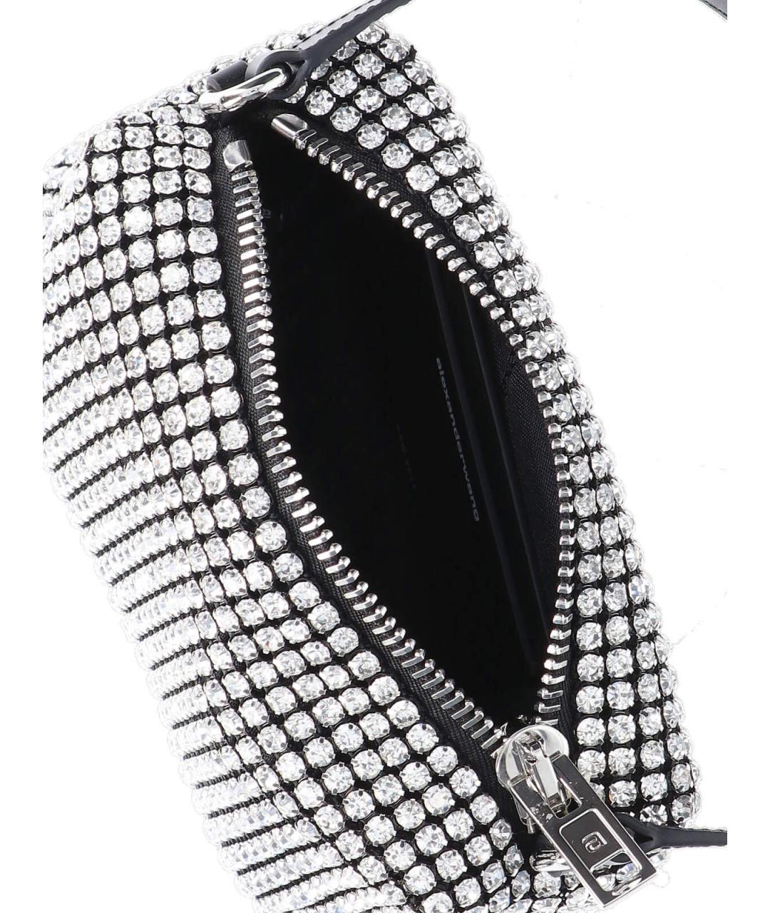 ALEXANDER WANG Серебряная тканевая сумка через плечо, фото 4