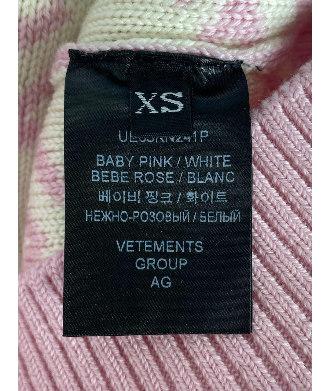 VETEMENTS Розовый шерстяной джемпер / свитер, фото 6