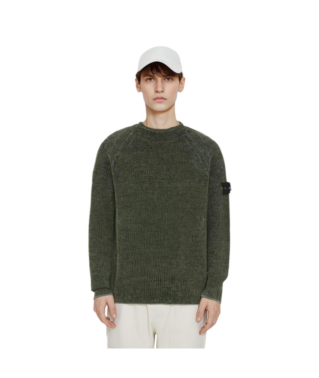 STONE ISLAND Зеленый джемпер / свитер, фото 3