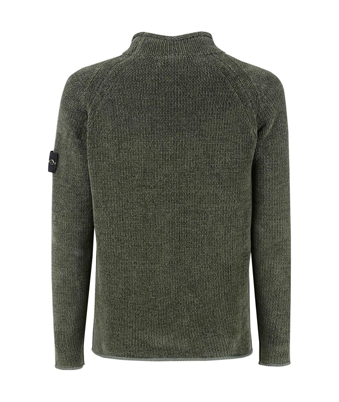 STONE ISLAND Зеленый джемпер / свитер, фото 2