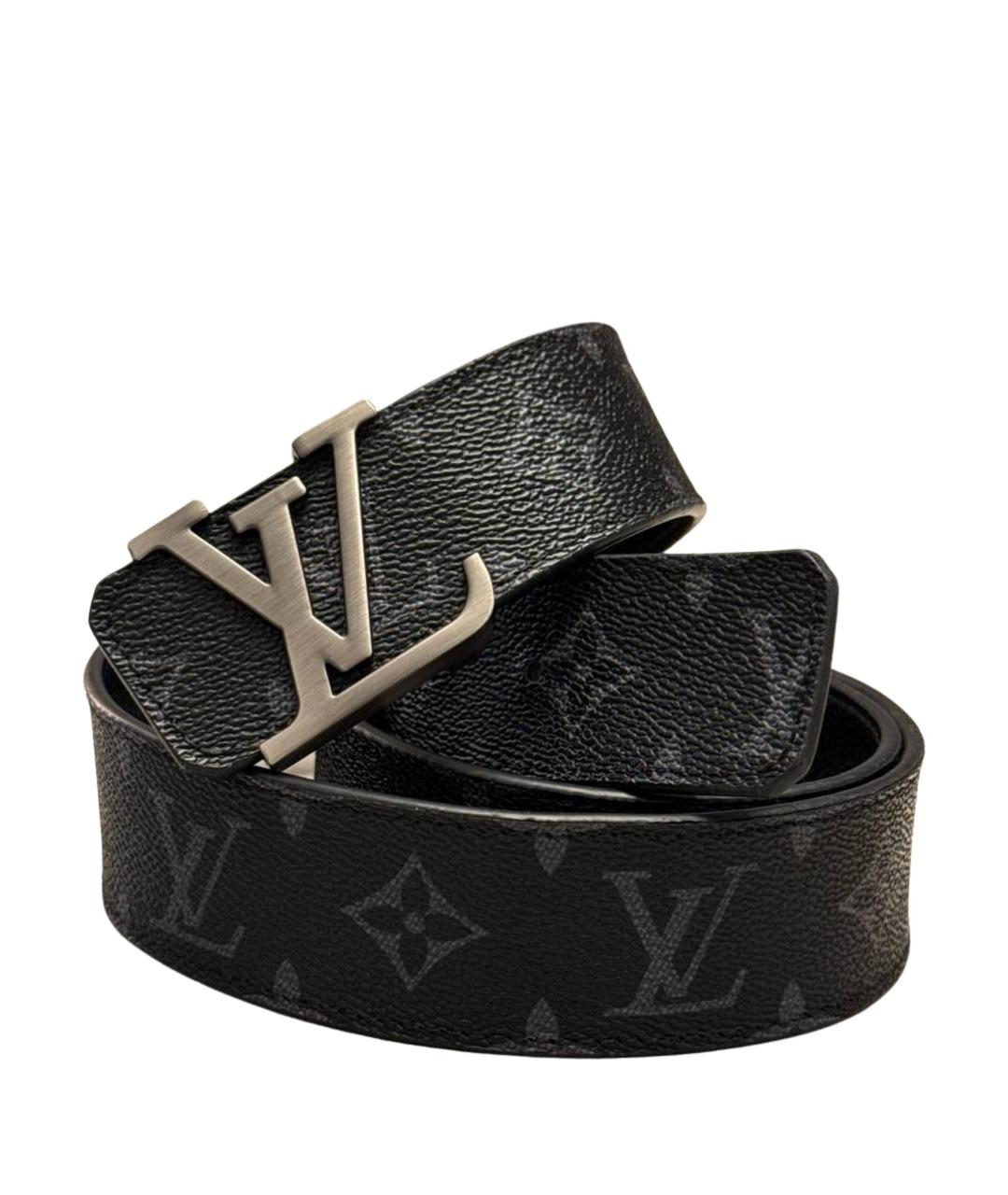 LOUIS VUITTON Черный кожаный ремень, фото 1