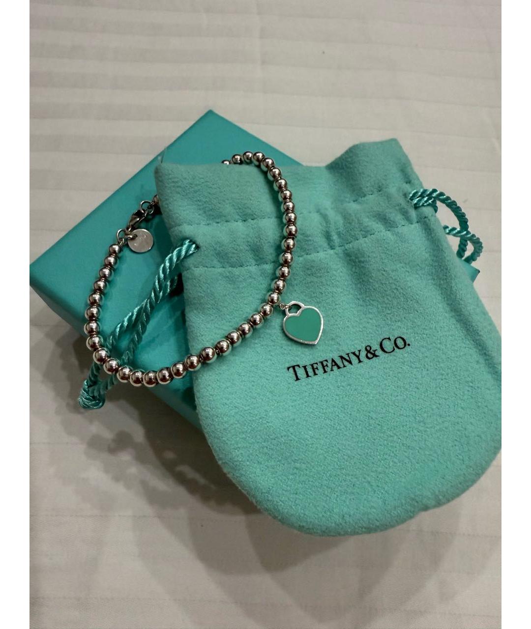 TIFFANY&CO Бирюзовый серебряный браслет, фото 5