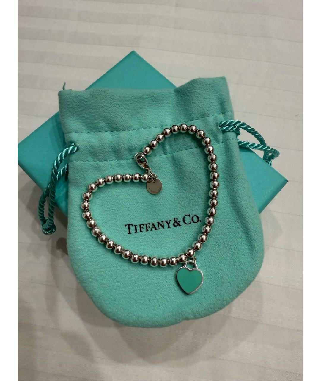TIFFANY&CO Бирюзовый серебряный браслет, фото 7