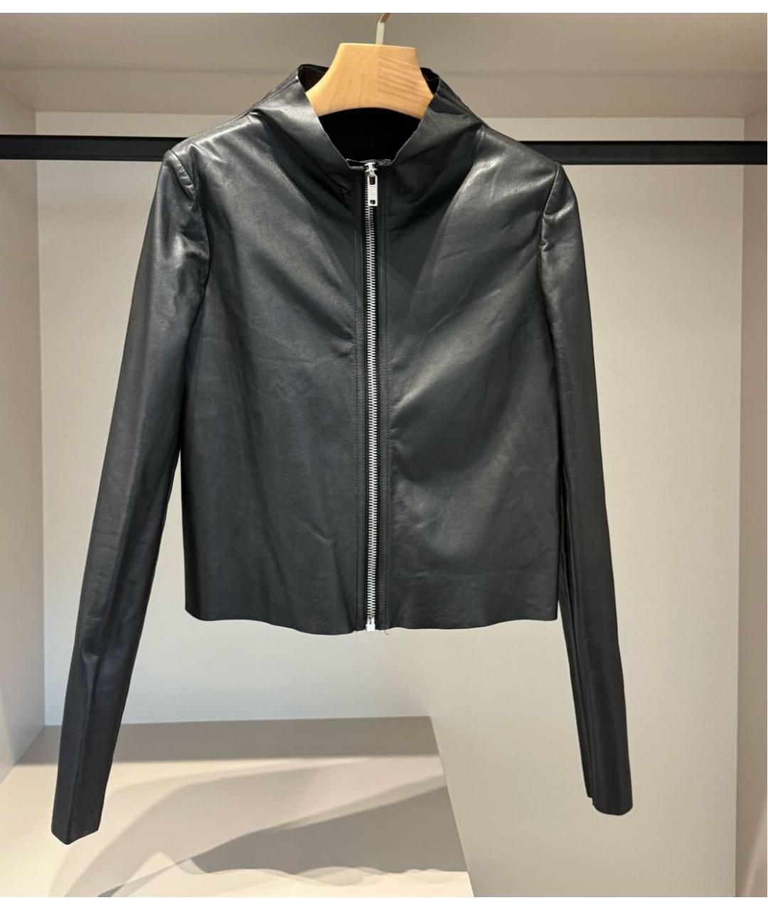 RICK OWENS Черный кожаный жакет/пиджак, фото 2