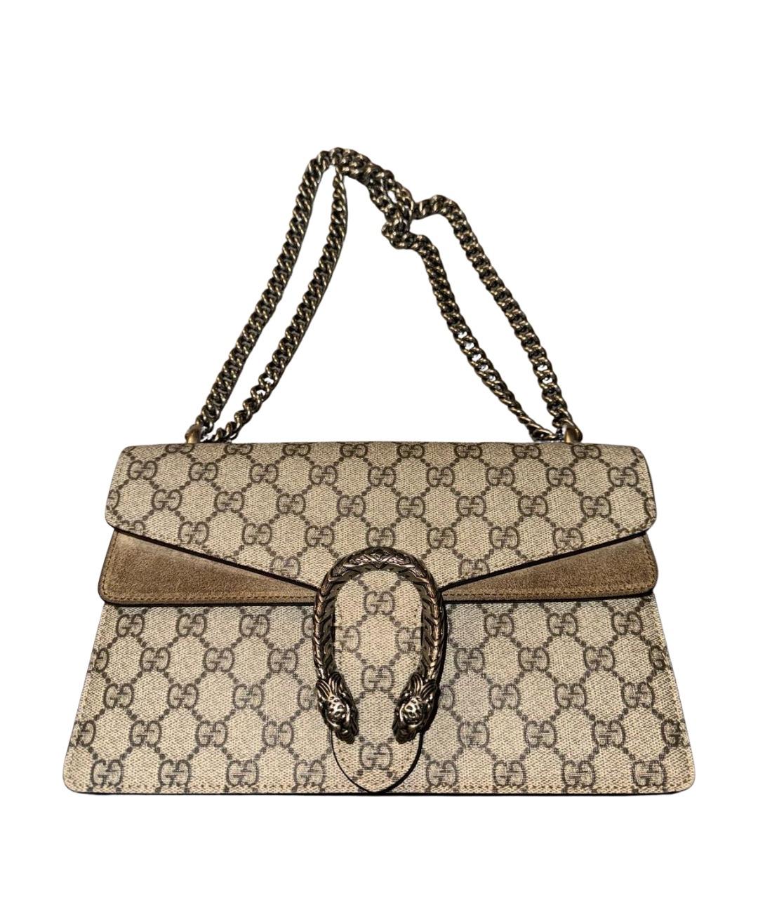 GUCCI Бежевая тканевая сумка через плечо, фото 1