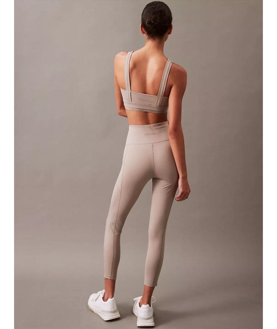CALVIN KLEIN Бежевые леггинсы и велосипедки, фото 3