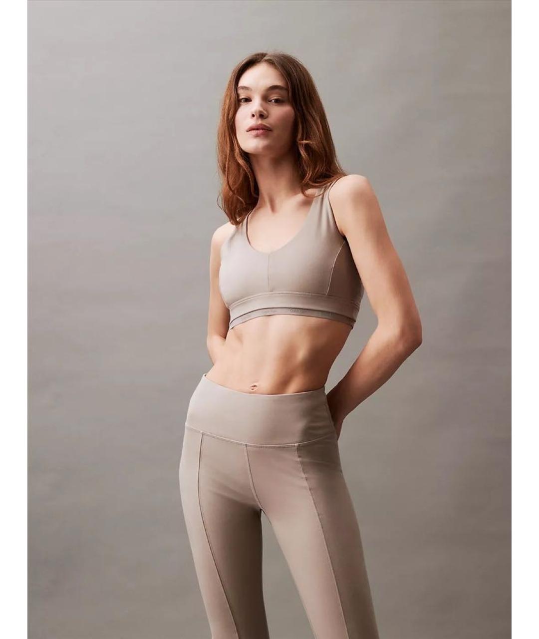 CALVIN KLEIN Бежевые леггинсы и велосипедки, фото 6