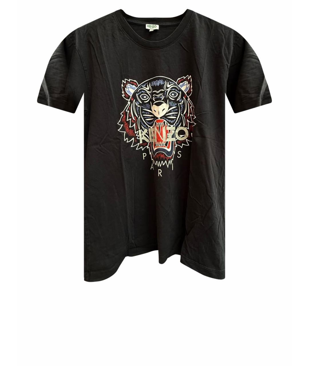 KENZO Черная хлопковая футболка, фото 1