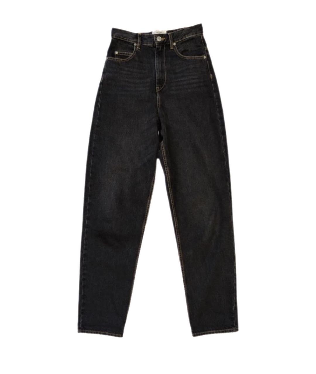 ISABEL MARANT ETOILE Черные хлопковые прямые джинсы, фото 1