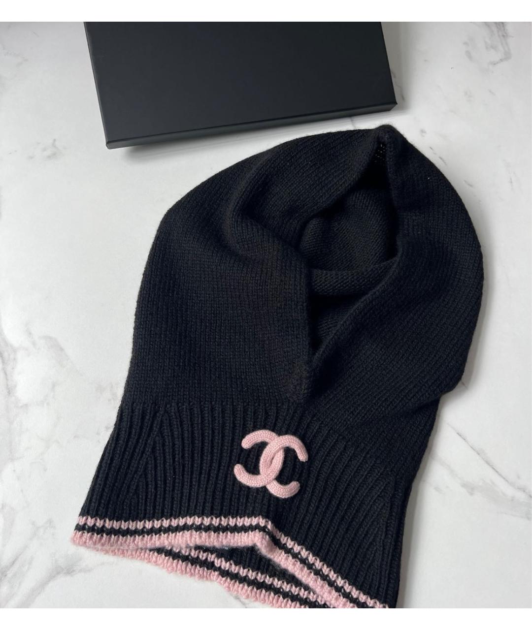 CHANEL Черная кашемировая шапка, фото 4