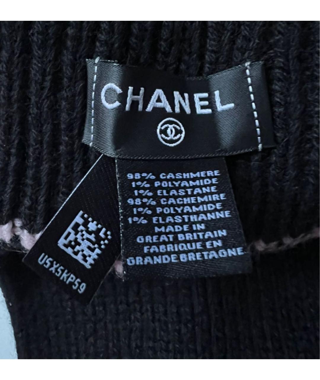 CHANEL Черная кашемировая шапка, фото 5