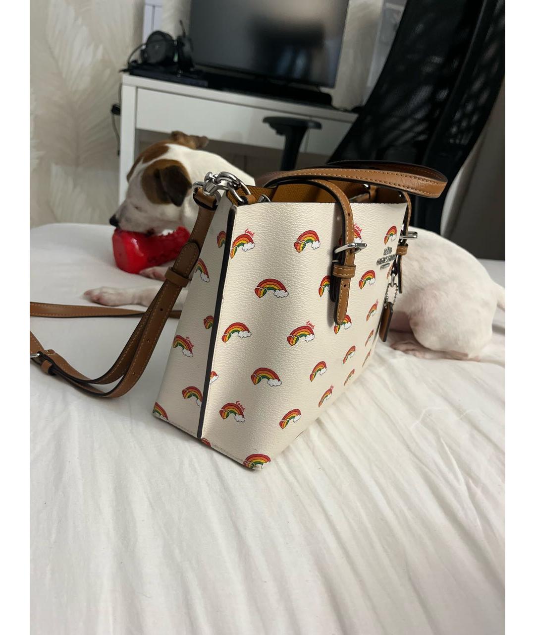 COACH Белая сумка тоут, фото 2