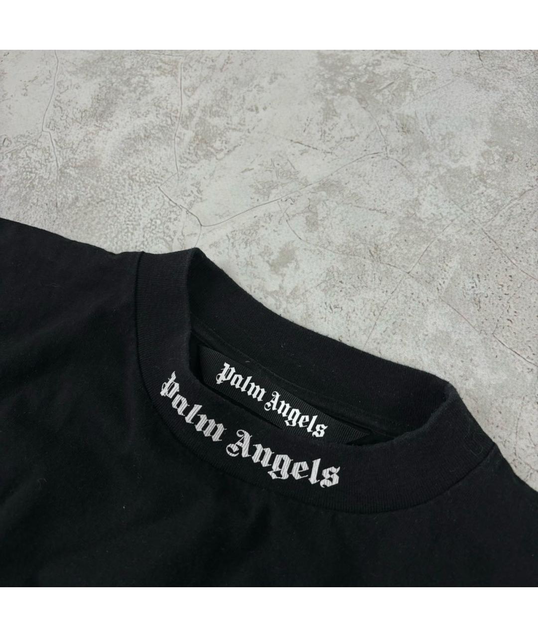 PALM ANGELS Черная хлопковая футболка, фото 5