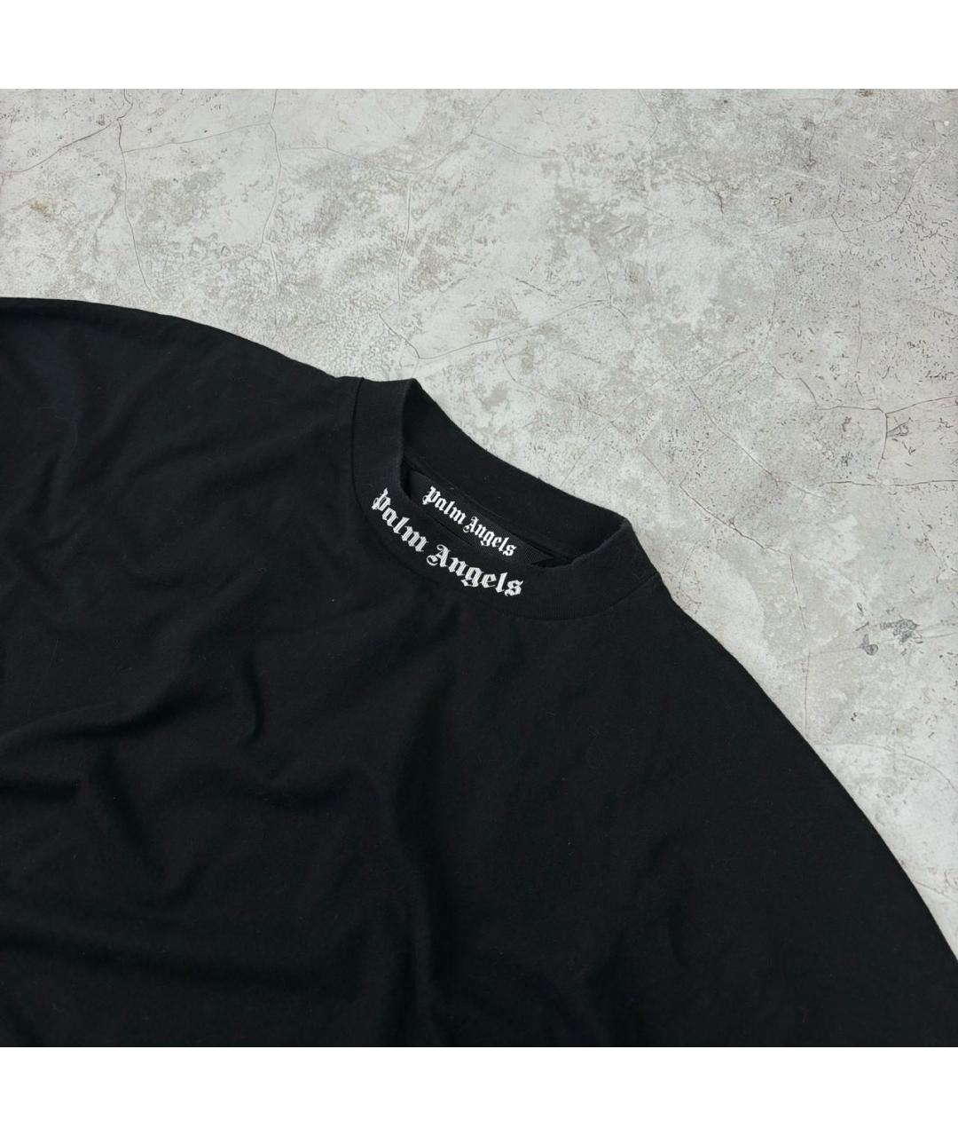 PALM ANGELS Черная хлопковая футболка, фото 2