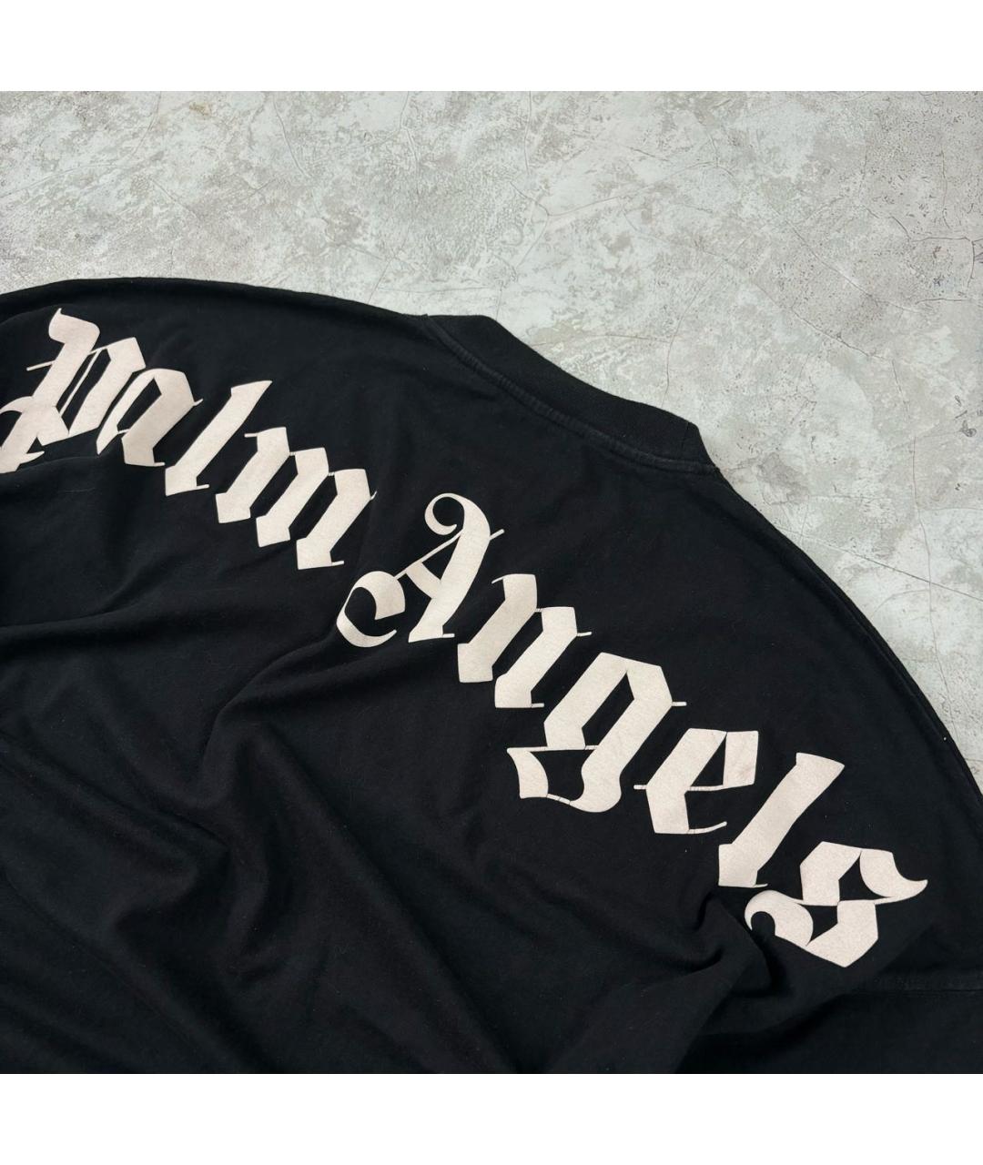 PALM ANGELS Черная хлопковая футболка, фото 4