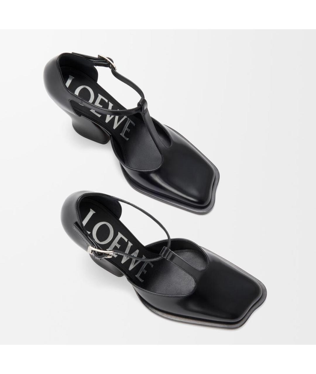 LOEWE Черные кожаные туфли, фото 4