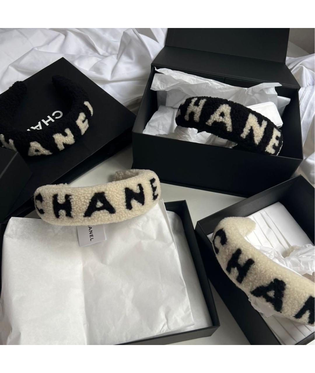 CHANEL Черный ободок, фото 5