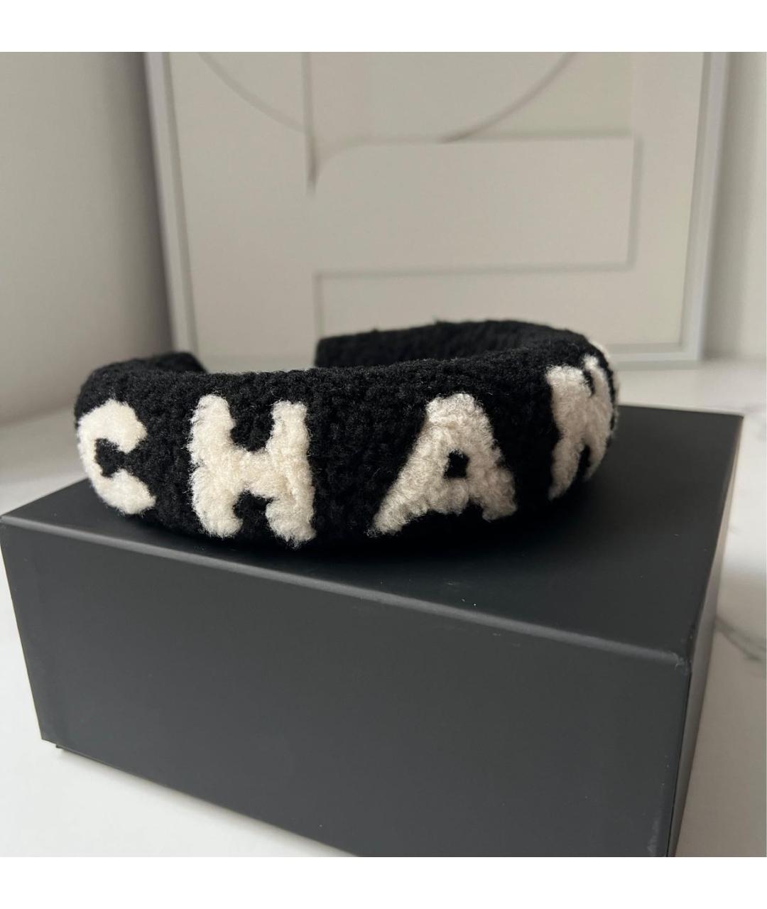 CHANEL Черный ободок, фото 7