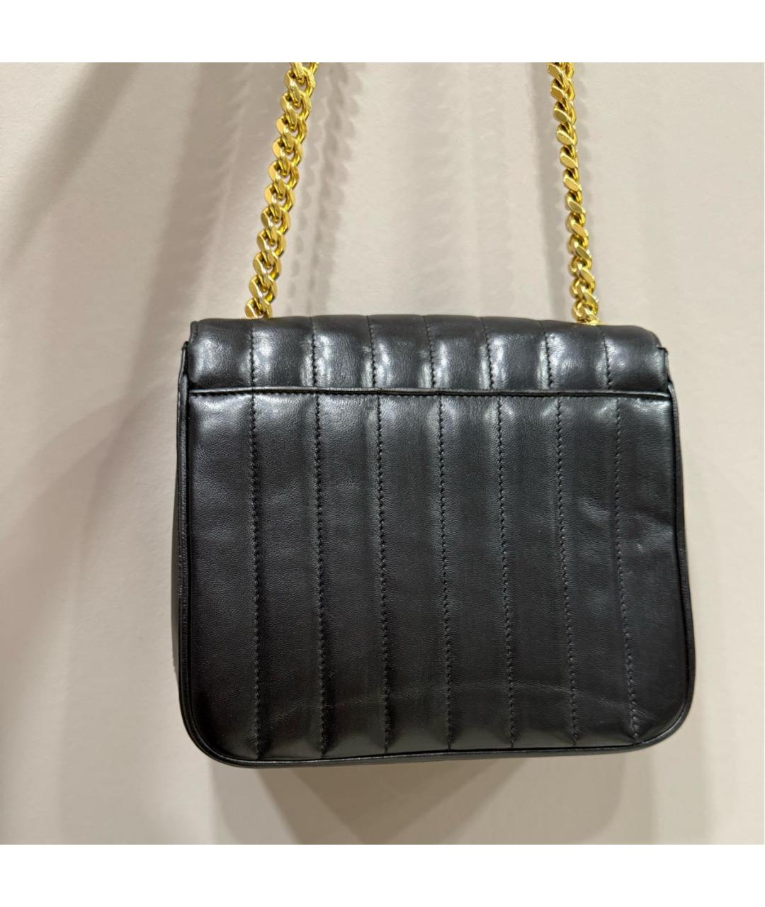 SAINT LAURENT Черная кожаная сумка через плечо, фото 5