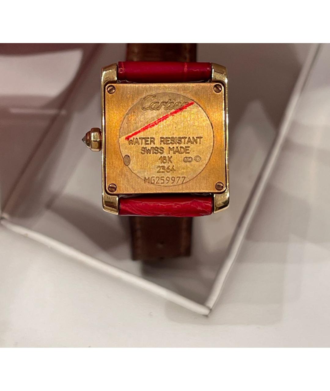 CARTIER Красные часы из желтого золота, фото 2
