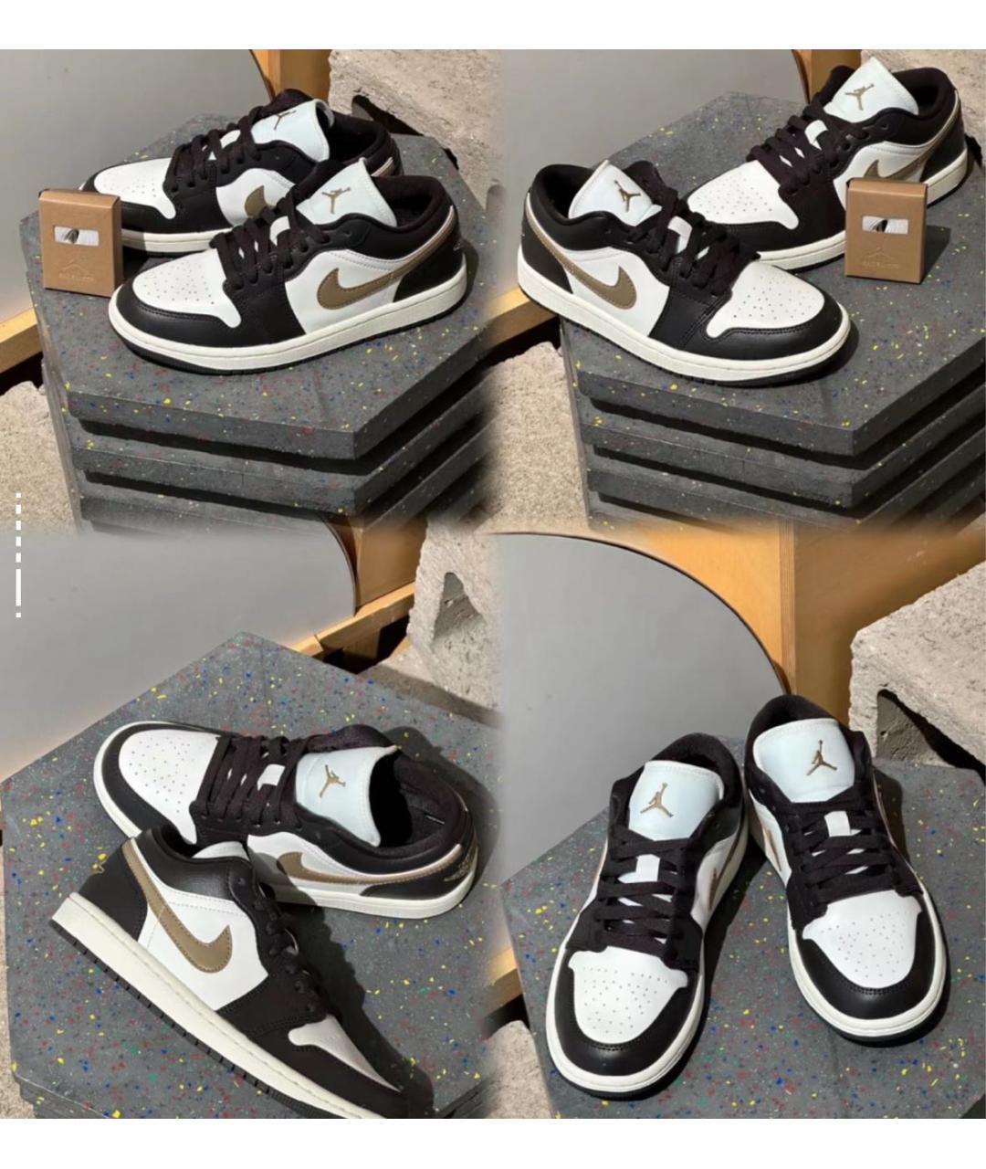 JORDAN Коричневые кожаные кроссовки, фото 2