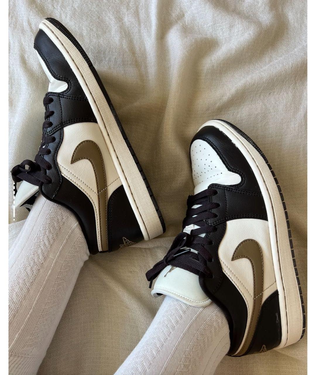 JORDAN Коричневые кожаные кроссовки, фото 5