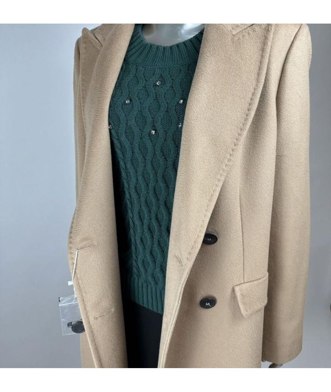 MAX MARA STUDIO Бежевое шерстяное пальто, фото 6