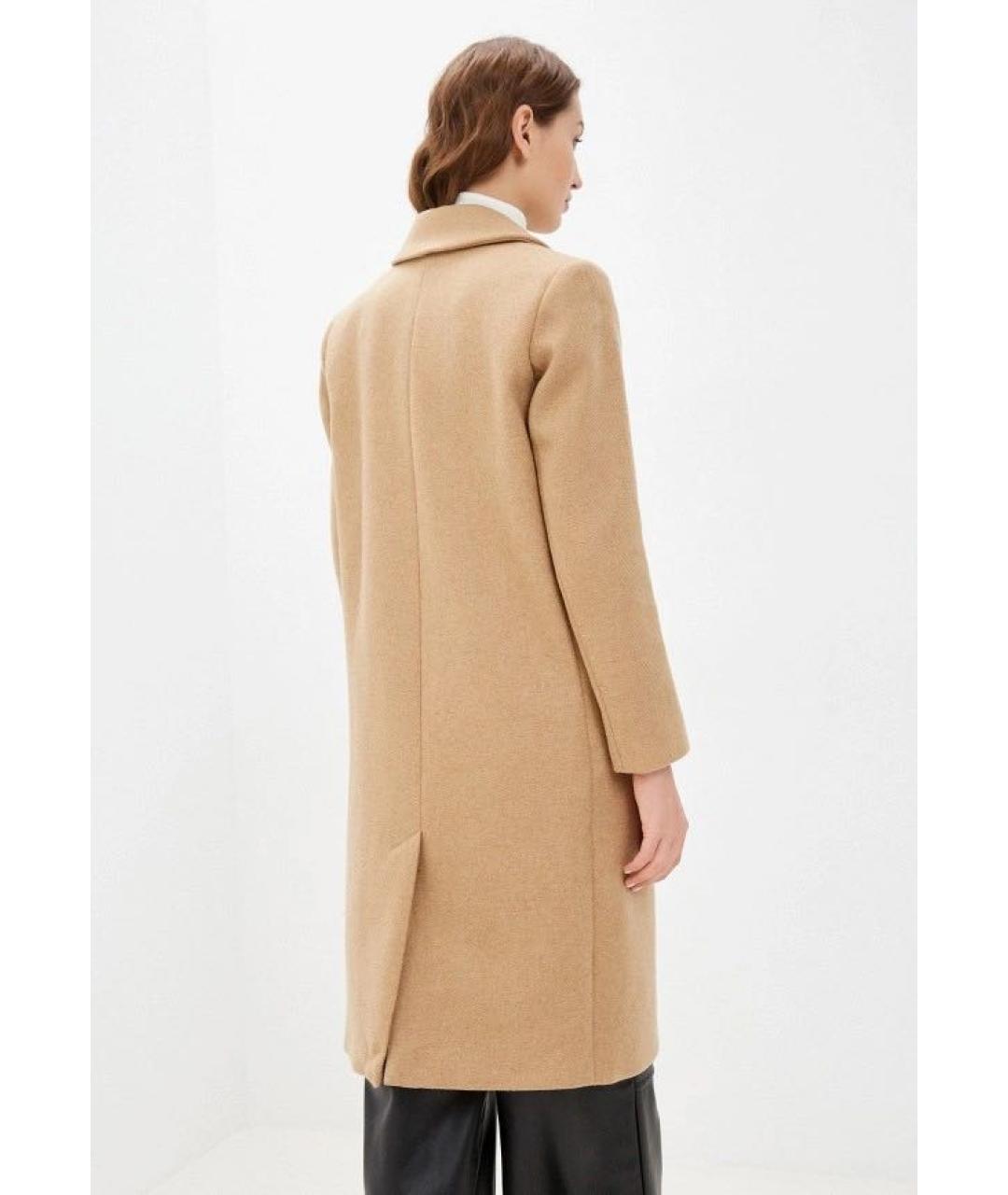 MAX MARA STUDIO Бежевое шерстяное пальто, фото 2
