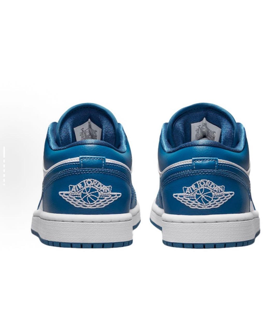 JORDAN Синие кожаные кроссовки, фото 4