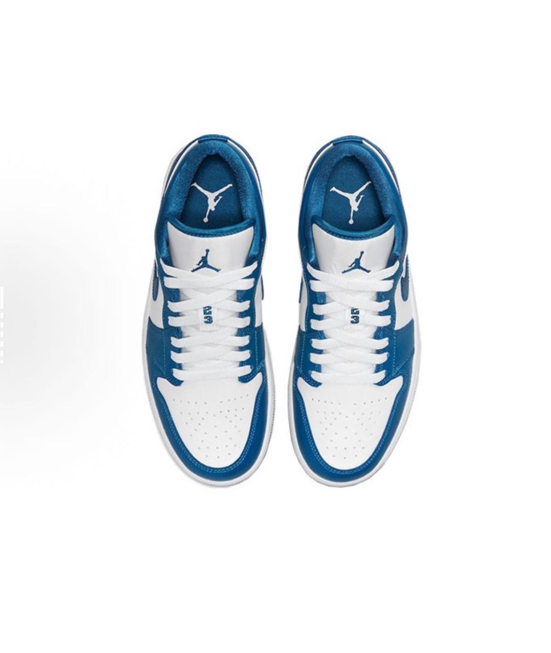 JORDAN Синие кожаные кроссовки, фото 3