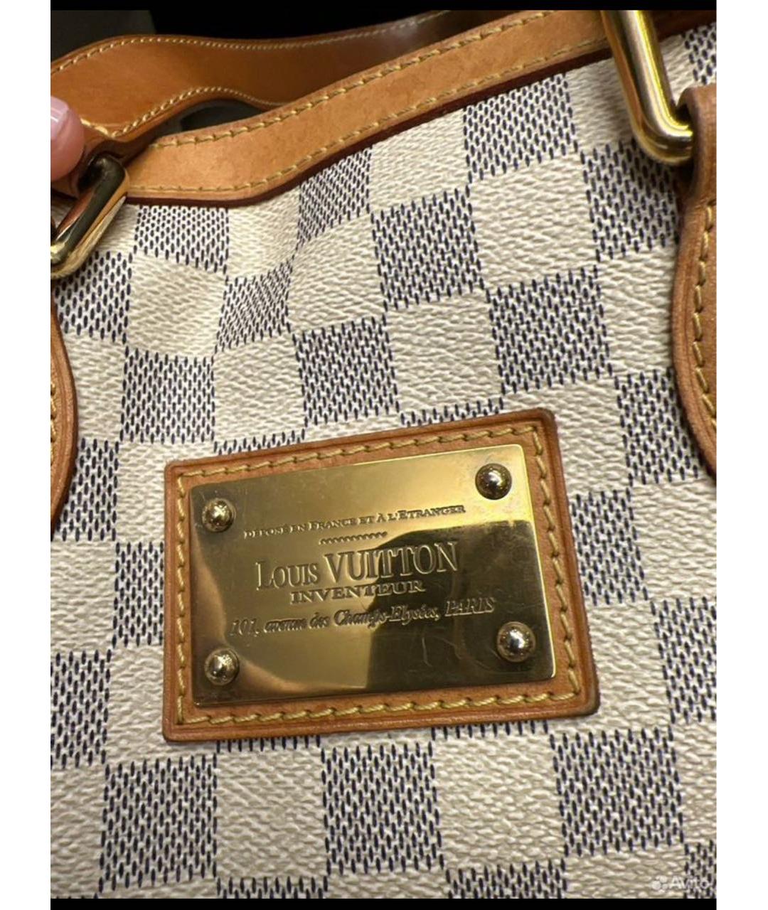 LOUIS VUITTON Бежевая кожаная сумка тоут, фото 2