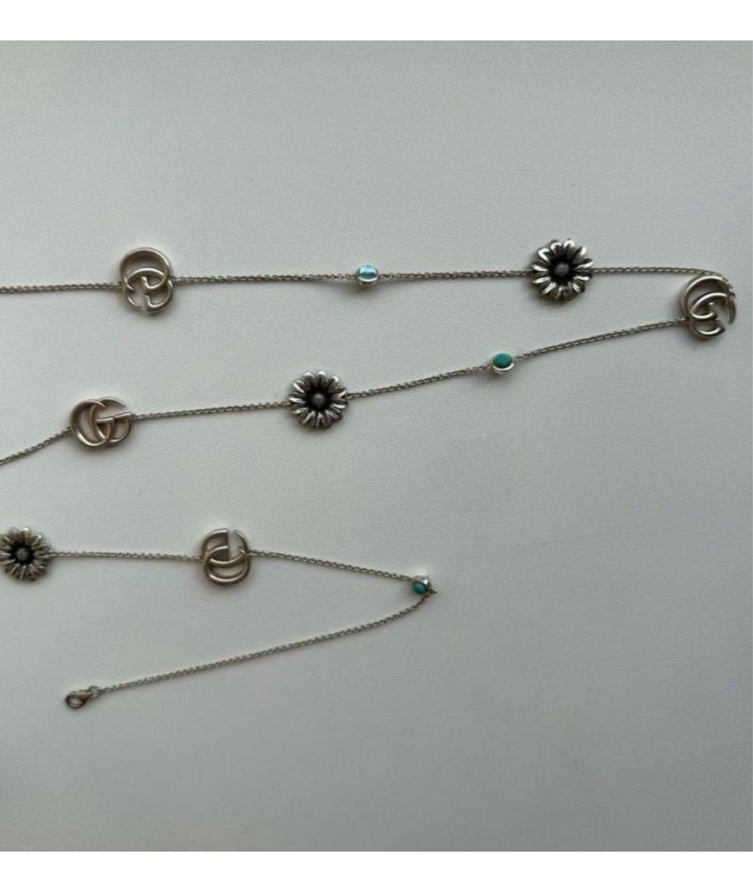 GUCCI Серебряное серебряное колье, фото 3