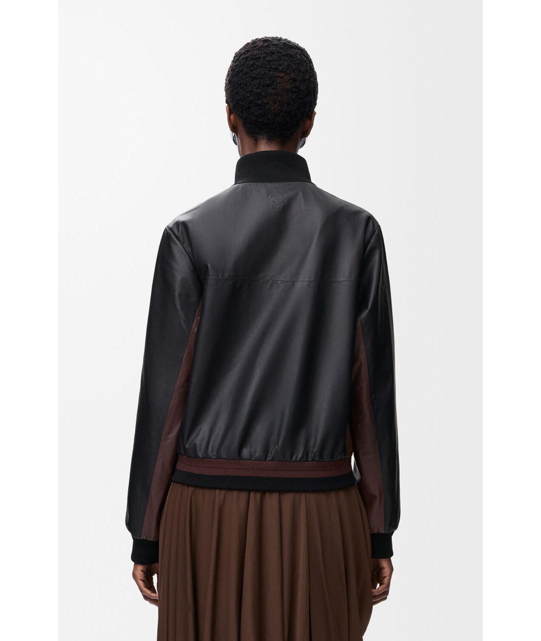 LOEWE Черная кожаная куртка, фото 4