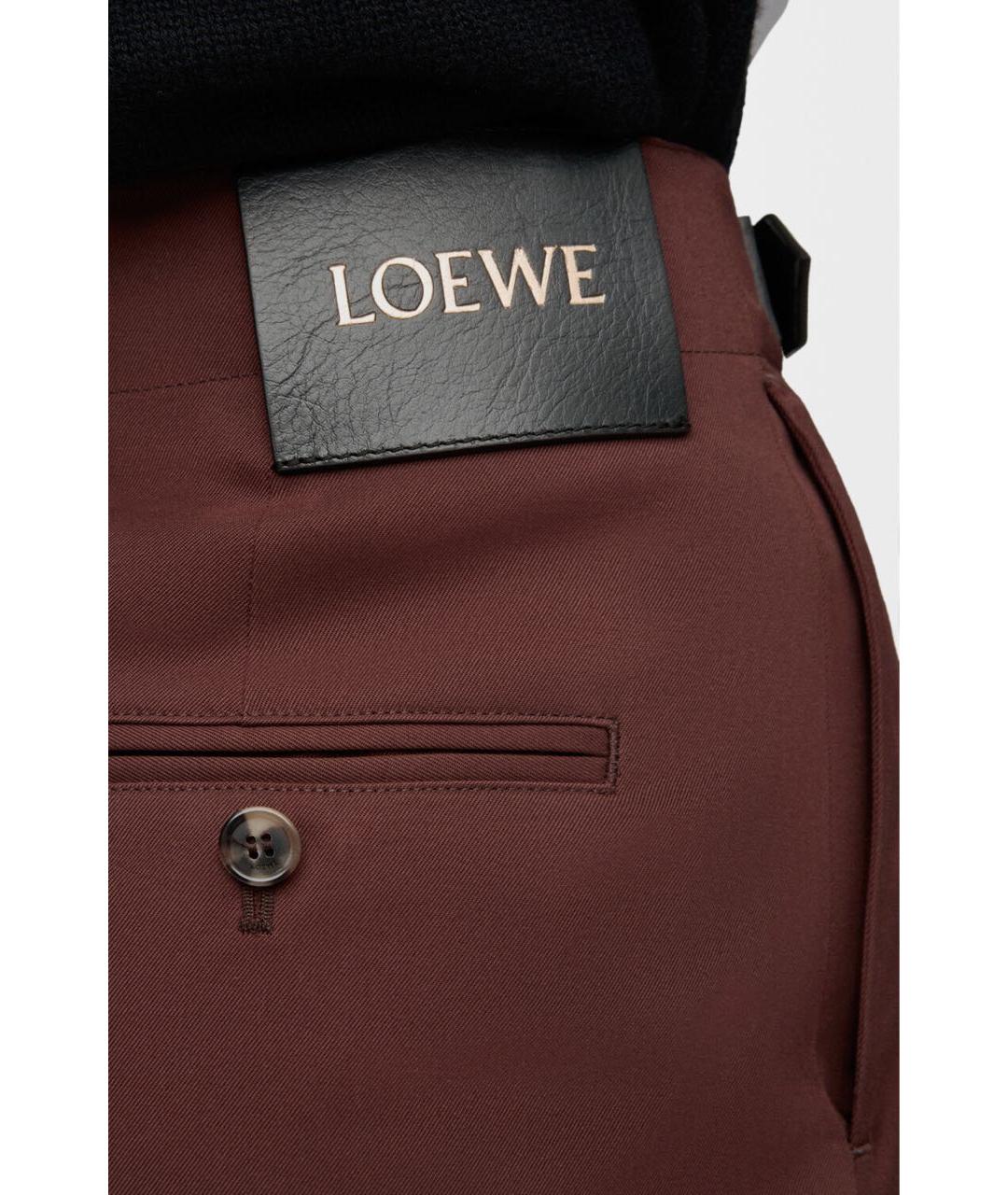 LOEWE Коричневая хлопковая юбка мини, фото 5