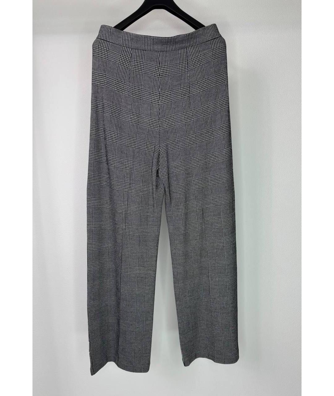 MAX MARA Серые вискозные прямые брюки, фото 2