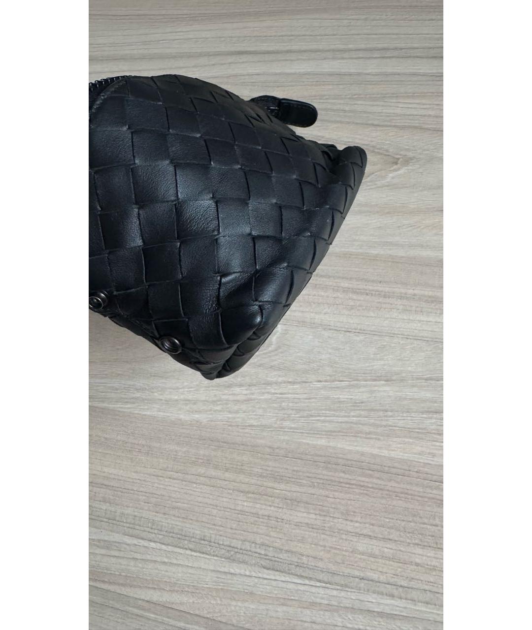 BOTTEGA VENETA Черная кожаная косметичка, фото 7