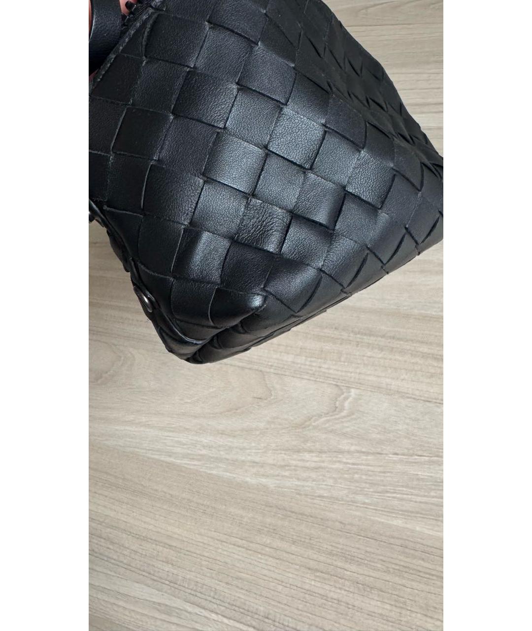 BOTTEGA VENETA Черная кожаная косметичка, фото 5