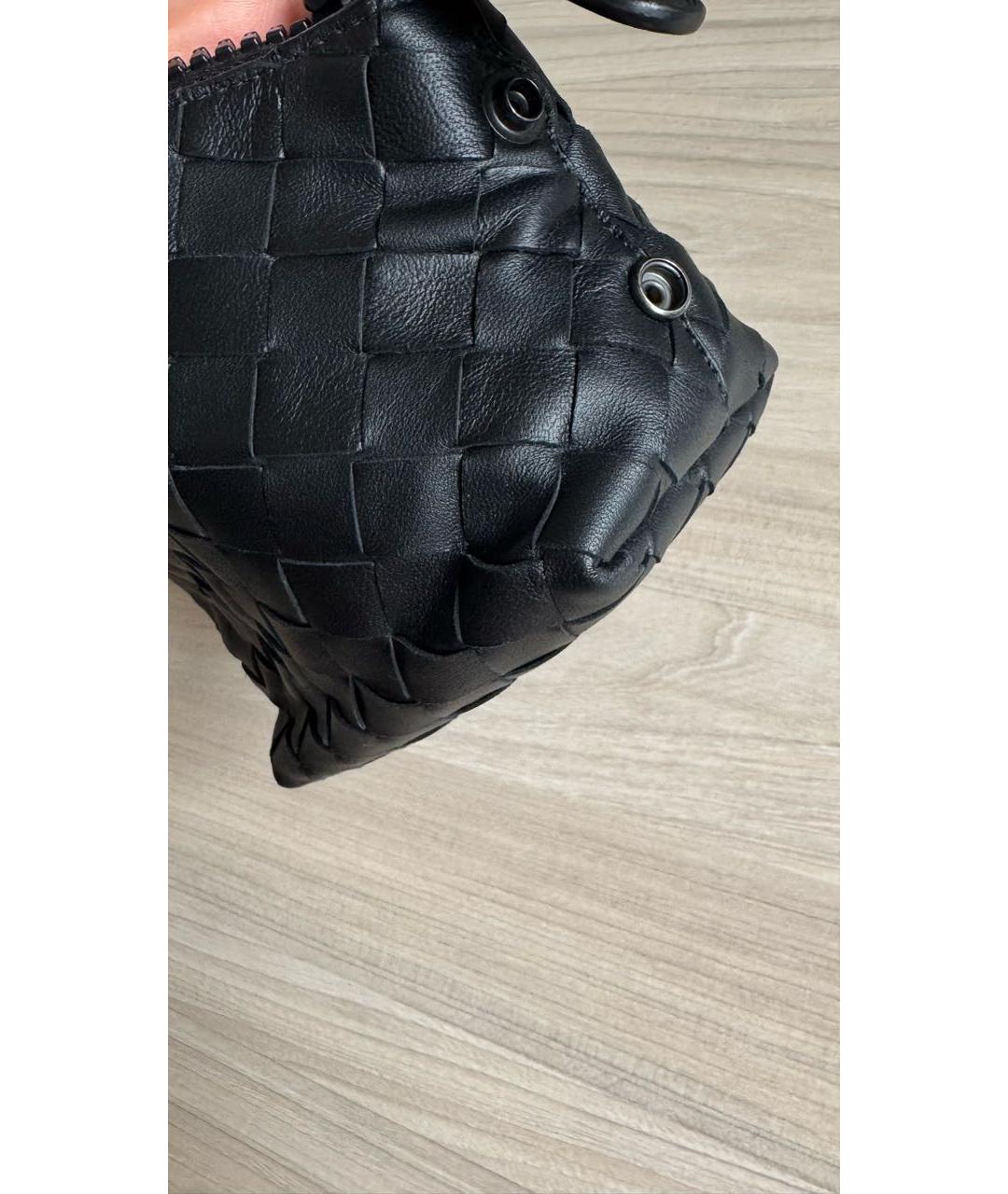 BOTTEGA VENETA Черная кожаная косметичка, фото 4
