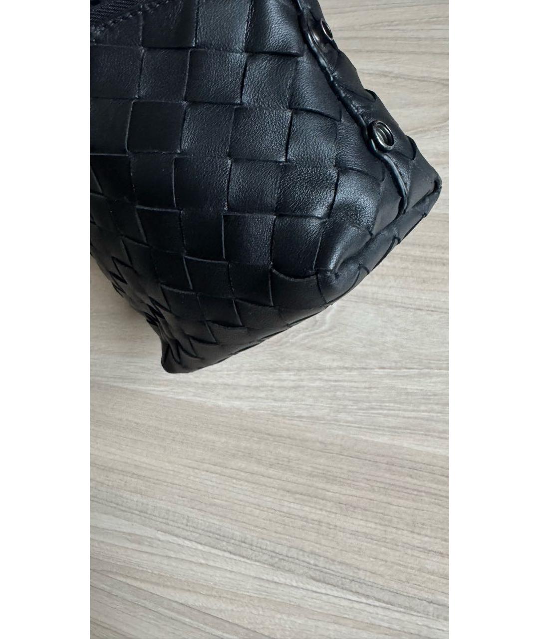 BOTTEGA VENETA Черная кожаная косметичка, фото 6