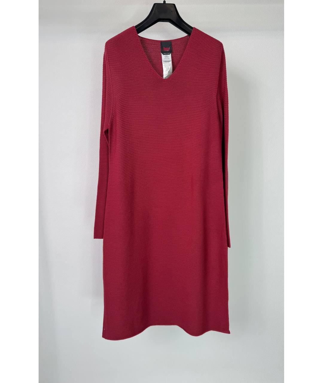 MAX MARA Красное шерстяное повседневное платье, фото 8